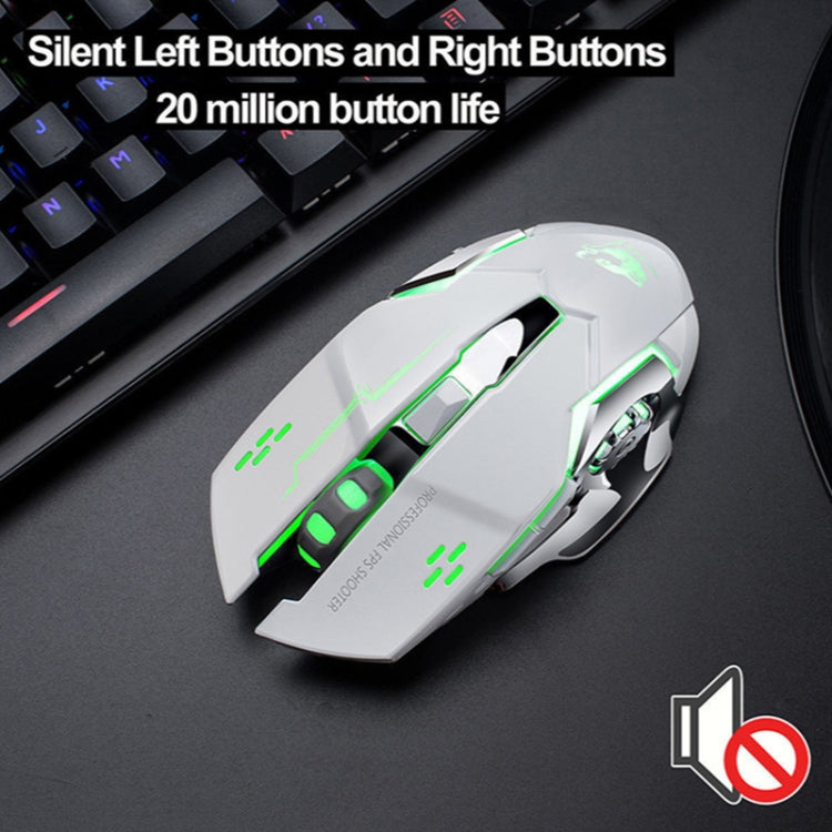 FREEDOM-WOLF X8 2400 DPI 6 Keys 2.4G Wireless Charging Silent Luminous Gaming Mechanical Mouse(Star Black) - Wireless Mice by PMC Jewellery | Online Shopping South Africa | PMC Jewellery | Buy Now Pay Later Mobicred