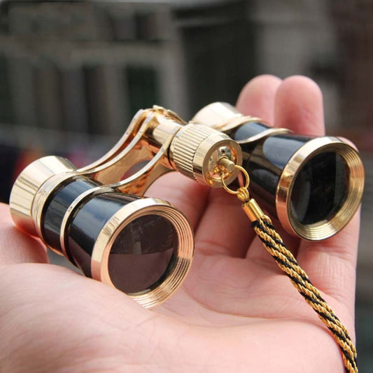 3x25mm Classical Ladies Drama Watching Telescope Carrying Binoculars With Chain(Black) - Binoculars by PMC Jewellery | Online Shopping South Africa | PMC Jewellery