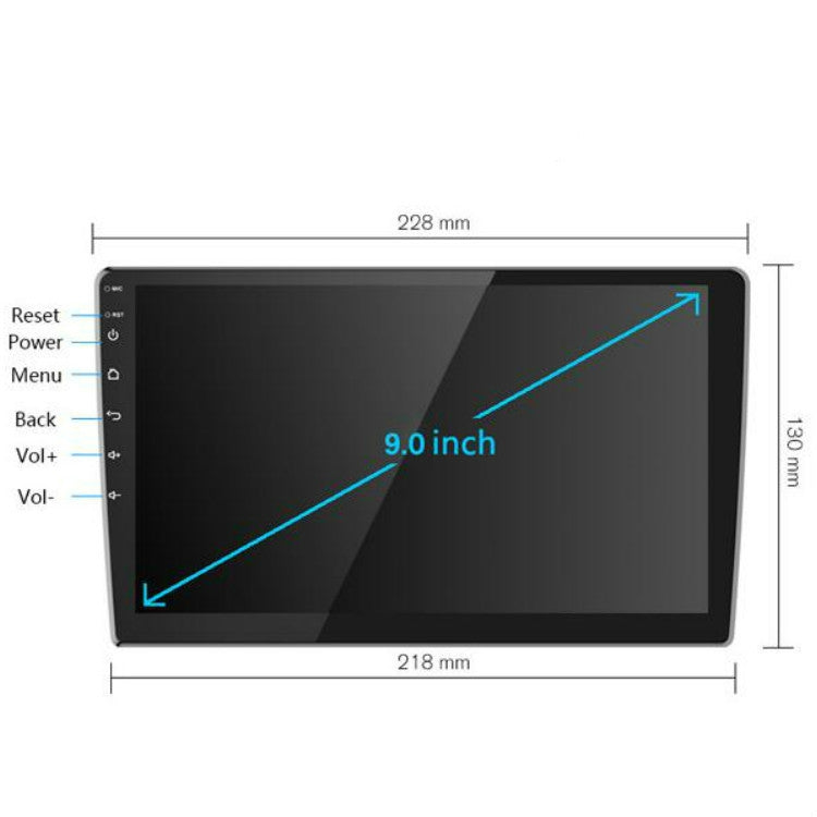 Universal Machine Android Smart Navigation Car Navigation DVD Reversing Video Integrated Machine, Size:9inch 1+16G, Specification:Standard+8 Lights Camera - Car DVD by PMC TechLife | Online Shopping South Africa | PMC TechLife | Buy Now Pay Later Mobicred