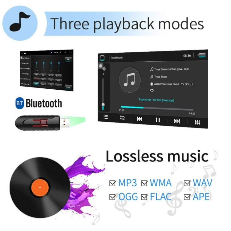 Universal Machine Android Smart Navigation Car Navigation DVD Reversing Video Integrated Machine, Size:9inch 1+16G, Specification:Standard+8 Lights Camera - Car DVD by PMC TechLife | Online Shopping South Africa | PMC TechLife | Buy Now Pay Later Mobicred