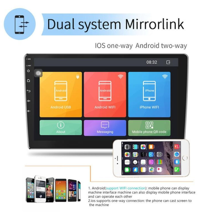 Universal Machine Android Smart Navigation Car Navigation DVD Reversing Video Integrated Machine, Size:9inch 2+16G, Specification:Standard+8 Lights Camera - Car DVD by PMC TechLife | Online Shopping South Africa | PMC TechLife | Buy Now Pay Later Mobicred