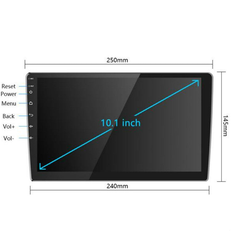 Universal Machine Android Smart Navigation Car Navigation DVD Reversing Video Integrated Machine, Size:10inch 2+16G, Specification:Standard+8 Lights Camera - Car DVD by PMC TechLife | Online Shopping South Africa | PMC TechLife | Buy Now Pay Later Mobicred