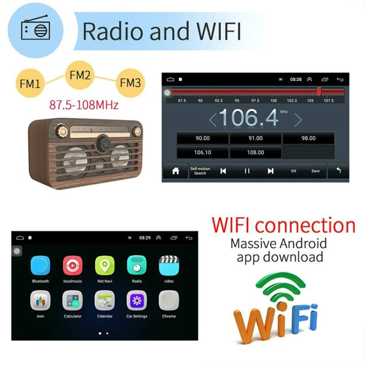 Universal Machine Android Smart Navigation Car Navigation DVD Reversing Video Integrated Machine, Size:10inch 1+16G, Specification:Standard+12 Lights Camera - Car DVD by PMC TechLife | Online Shopping South Africa | PMC TechLife | Buy Now Pay Later Mobicred