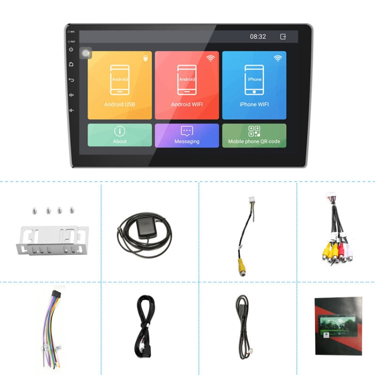 Universal Machine Android Smart Navigation Car Navigation DVD Reversing Video Integrated Machine, Size:10inch 2+32G, Specification:Standard+12 Lights Camera - Car DVD by PMC TechLife | Online Shopping South Africa | PMC TechLife | Buy Now Pay Later Mobicred