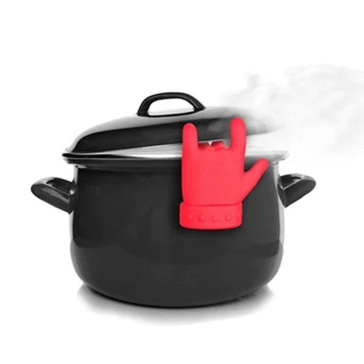 2 PCS Kitchen Silicone Pot Lid Raising Gadget Finger Shaped Pot Lid Spill-proof Raising Spoon Rack - Gadgets by PMC TechLife | Online Shopping South Africa | PMC TechLife | Buy Now Pay Later Mobicred