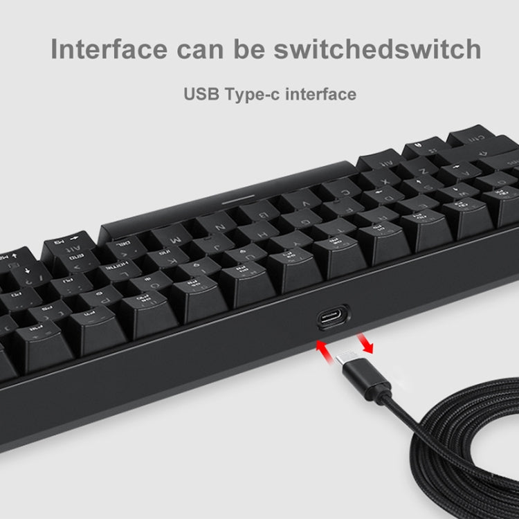 MOTOSPEED CK61 61 Keys  Wired Mechanical Keyboard RGB Backlight with 14 Lighting Effects, Cable Length: 1.5m, Colour: BOX Shaft - Wired Keyboard by MOTOSPEED | Online Shopping South Africa | PMC Jewellery | Buy Now Pay Later Mobicred