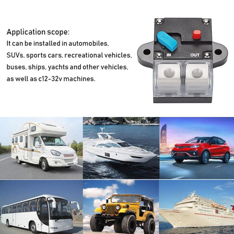 80A Auto Circuit Breaker Car Audio Fuse Holder Power Insurance Automatic Switch(Blue) - Fuse by PMC TechLife | Online Shopping South Africa | PMC TechLife | Buy Now Pay Later Mobicred