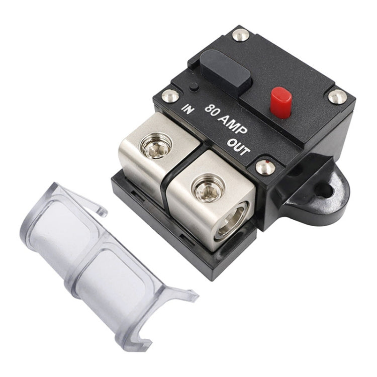 80A Auto Circuit Breaker Car Audio Fuse Holder Power Insurance Automatic Switch(Black) - Fuse by PMC TechLife | Online Shopping South Africa | PMC TechLife | Buy Now Pay Later Mobicred