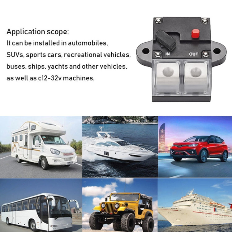 80A Auto Circuit Breaker Car Audio Fuse Holder Power Insurance Automatic Switch(Black) - Fuse by PMC TechLife | Online Shopping South Africa | PMC TechLife | Buy Now Pay Later Mobicred