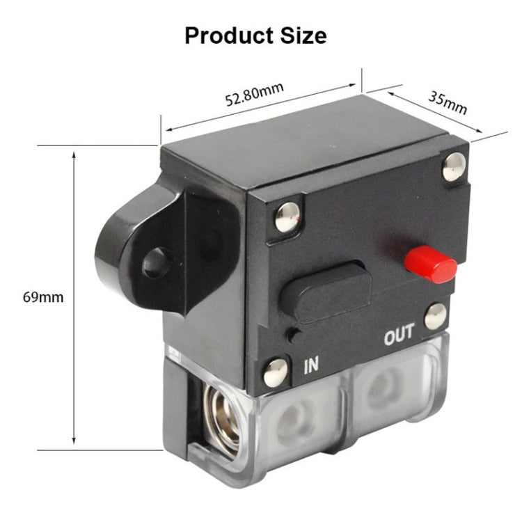 150A Auto Circuit Breaker Car Audio Fuse Holder Power Insurance Automatic Switch(Black) - Fuse by PMC TechLife | Online Shopping South Africa | PMC TechLife | Buy Now Pay Later Mobicred