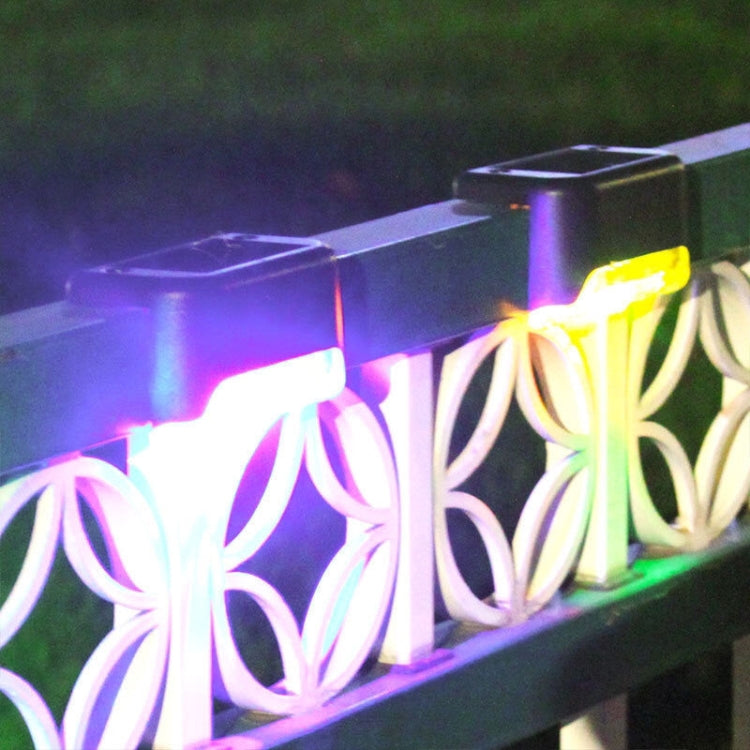 4 PCS Solar Railing Light Staircase Light Outdoor Waterproof LED Step Light Garden Decoration Landscape Light, Warm White Light(Brown) - Street Lights by PMC TechLife | Online Shopping South Africa | PMC TechLife | Buy Now Pay Later Mobicred