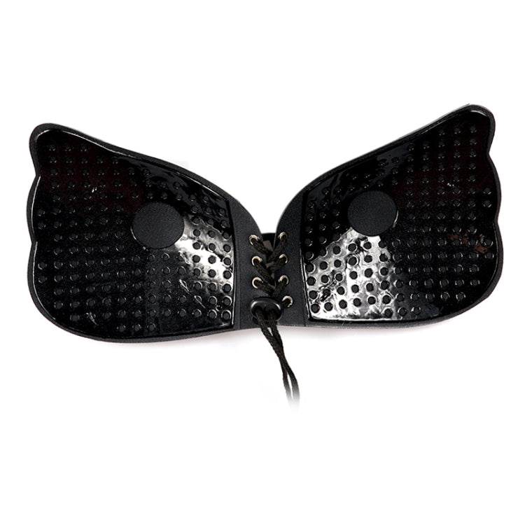 Women Self-Adhesive Strapless Bandage Blackless Solid Bra Silicone Underwear Invisible Bra, Size:L (T Black) - free shipping - PMC TechLife - Order now!