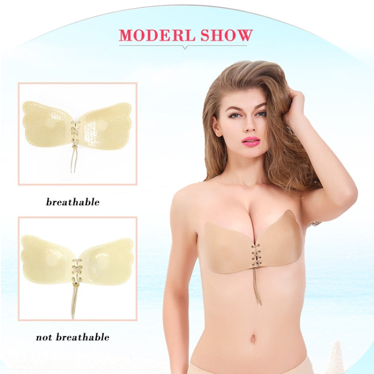 Women Self-Adhesive Strapless Bandage Blackless Solid Bra Silicone Underwear Invisible Bra, Size:XL(T Khaki) - free shipping - PMC TechLife - Order now!