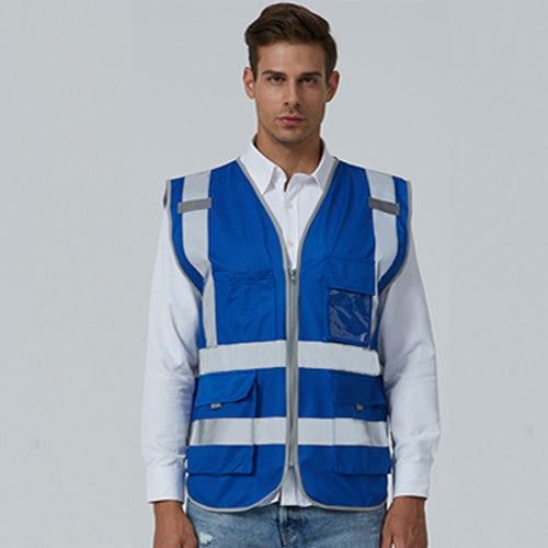Multi-pockets Safety Vest Reflective Workwear Clothing, Size:M-Chest 112cm(Blue) - Reflective Safety Clothing by PMC Jewellery | Online Shopping South Africa | PMC Jewellery | Buy Now Pay Later Mobicred