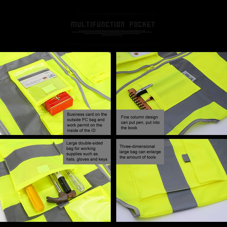 Multi-pockets Safety Vest Reflective Workwear Clothing, Size:M-Chest 112cm(Blue) - Reflective Safety Clothing by PMC Jewellery | Online Shopping South Africa | PMC Jewellery | Buy Now Pay Later Mobicred