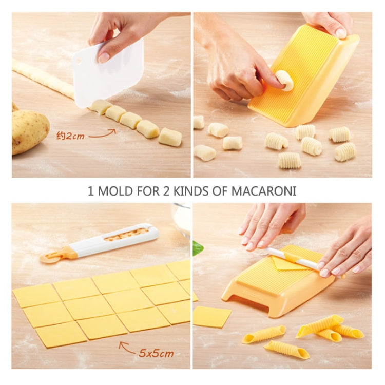 Plastic Pasta Macaroni Board Spaghetti Maker Rolling Pin Mold Kitchen Tool(Yellow) - Gadgets by PMC Jewellery | Online Shopping South Africa | PMC Jewellery