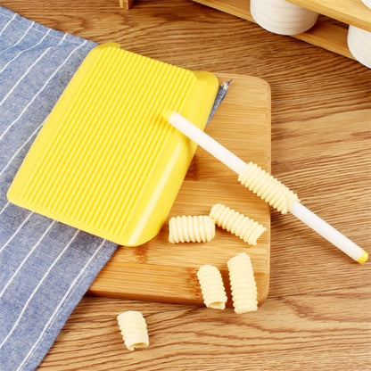 Plastic Pasta Macaroni Board Spaghetti Maker Rolling Pin Mold Kitchen Tool(Yellow) - Gadgets by PMC Jewellery | Online Shopping South Africa | PMC Jewellery