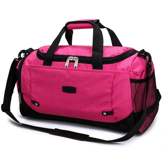 Mens / Ladies Large Capacity Travel Bags Portable Multifunctional Handbag(Rose Red) - Handbags by PMC Jewellery | Online Shopping South Africa | PMC Jewellery | Buy Now Pay Later Mobicred