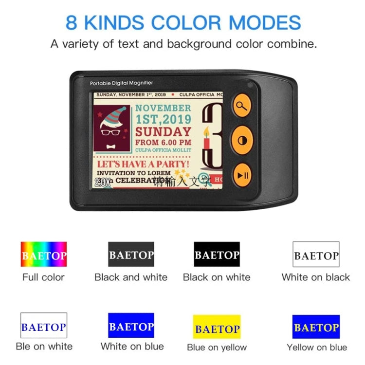 3.5 Inch 2X-25X High-Definition Handheld  Magnifying Glass Electronic Vision Aid(White) - Hand Held Style by PMC TechLife | Online Shopping South Africa | PMC TechLife | Buy Now Pay Later Mobicred