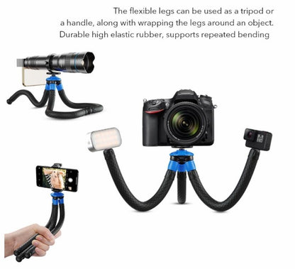 APEXEL APL-JJ07 Portable Hose Octopus Mini Mobile Phone Gopro Camera Selfie Live Stand(Blue Black) - Stand by APEXEL | Online Shopping South Africa | PMC Jewellery | Buy Now Pay Later Mobicred