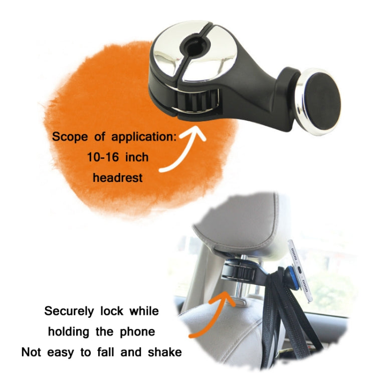 2 PCS Car Multifunctional Rear Headrest Mobile Phone Hook(Three Generation Magnetic Silver) - Auto Fastener & Clips by PMC TechLife | Online Shopping South Africa | PMC TechLife | Buy Now Pay Later Mobicred