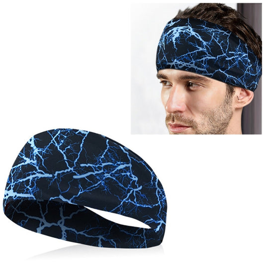 Absorbent Cycling Yoga Sport Sweat Headband Men Sweatband For Men and Women Yoga Hair Bands Head Sweat Bands Sports Safety(Blue) - Sweatband by PMC Jewellery | Online Shopping South Africa | PMC Jewellery | Buy Now Pay Later Mobicred