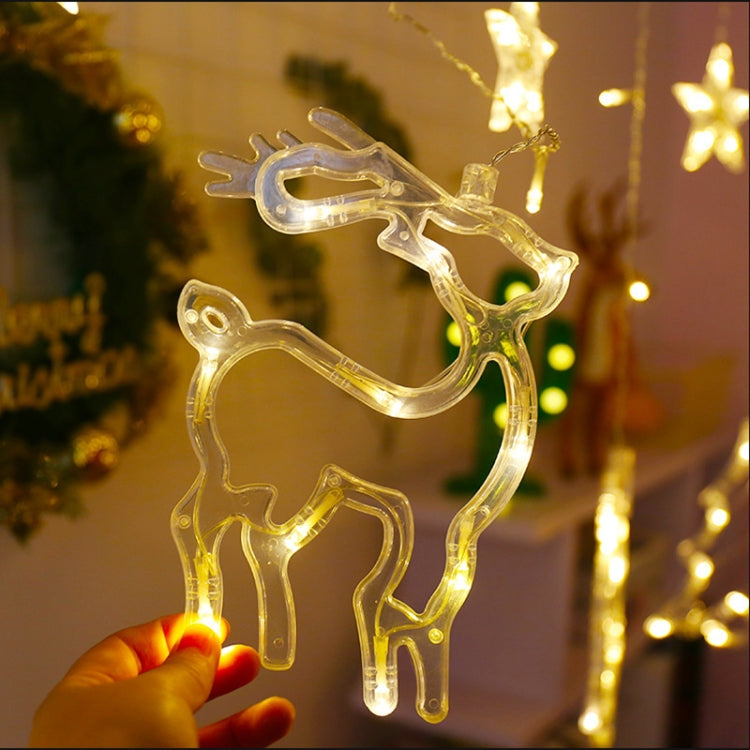 LED Curtain Lights Christmas Decoration Bell And Deer String Lights, Power Supply:Battery Box with RC(Warm White Light) - Christmas Decoration Lamps by PMc TechLife | Online Shopping South Africa | PMc TechLife | Buy Now Pay Later Mobicred