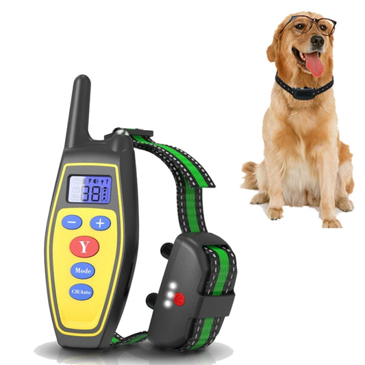Dog Training Device Remote Control Bark Control Charging Waterproof Pet Training Collar with Electric Shock Vibration(Yellow) - Training Aids by PMC Jewellery | Online Shopping South Africa | PMC Jewellery | Buy Now Pay Later Mobicred