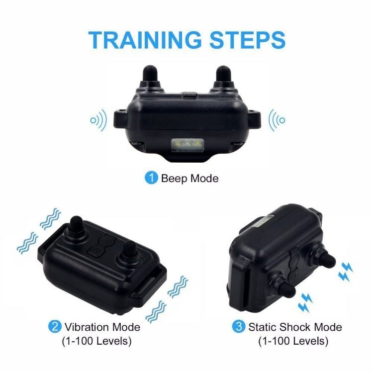 Bark Stopper Dog Training Device Dog Collar with Electric Shock Vibration Warning(UK Plug) - Training Aids by PMC TechLife | Online Shopping South Africa | PMC TechLife | Buy Now Pay Later Mobicred