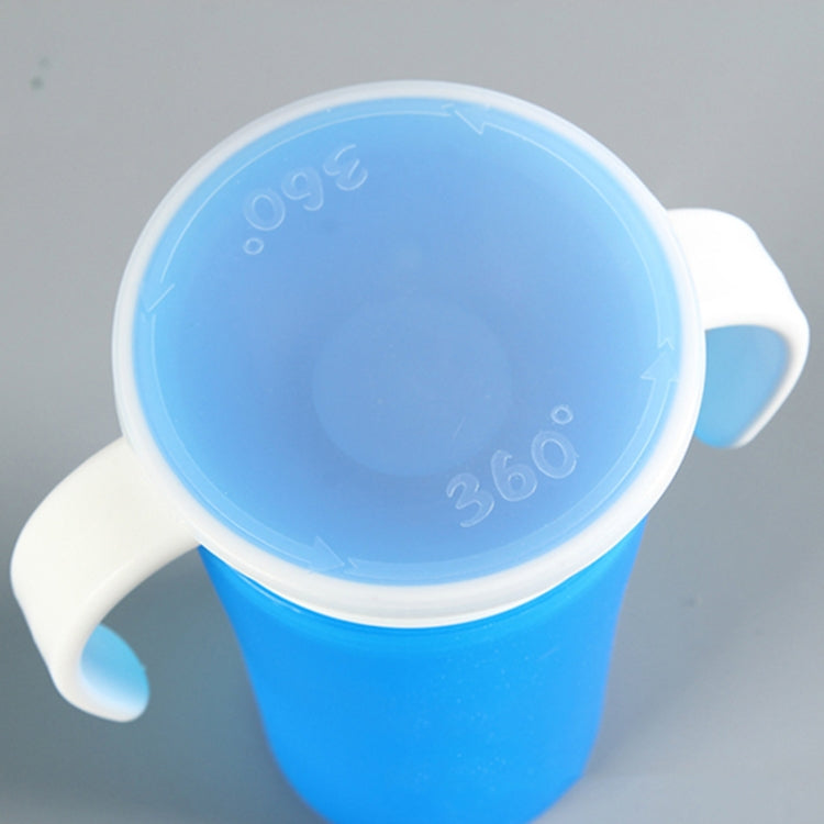 360 Degrees Rotated Baby Learning Drinking Cup With Double Handle Flip(Pink) - Cups & Silicone Nipple by PMC TechLife | Online Shopping South Africa | PMC TechLife | Buy Now Pay Later Mobicred