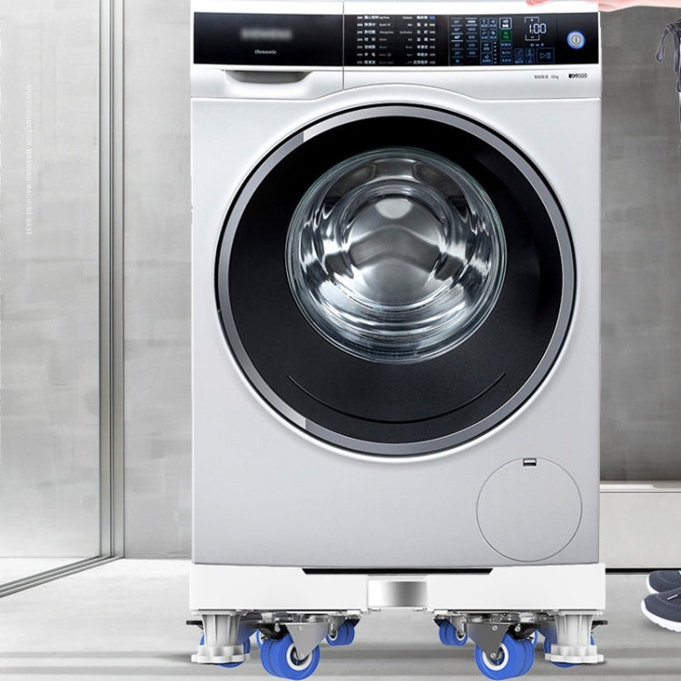 Double Tubes 4 Wheels + 8 Legs Adjustable Stainless Steel Refrigerator Bracket Washing Machine Base Bracket - free shipping - PMC TechLife - Order now!