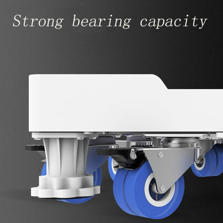 Double Tubes 8 Wheels + 4 Legs Adjustable Stainless Steel Refrigerator Bracket Washing Machine Base Bracket - free shipping - PMC TechLife - Order now!