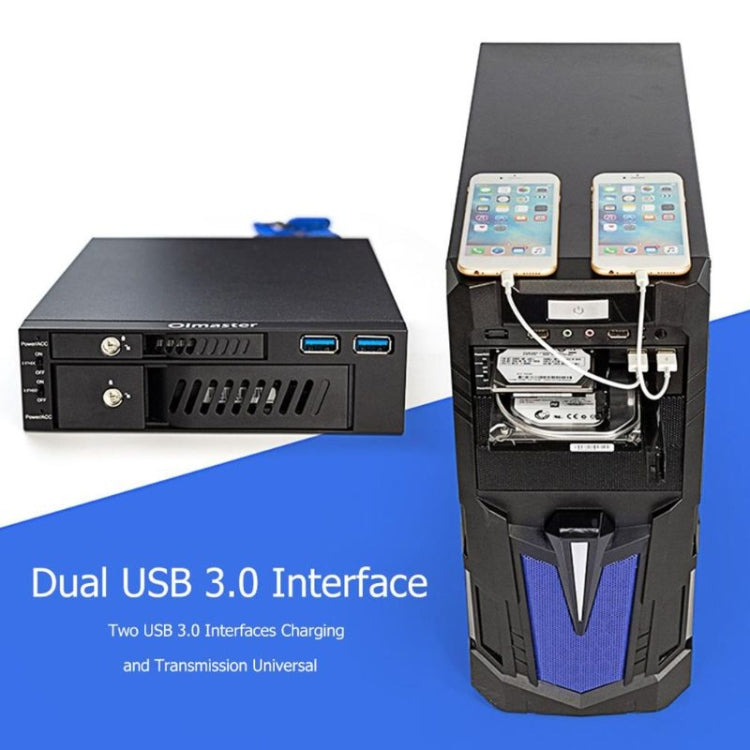 Oimaster MR-6203 Double Bay Optical Drive Hard Drive Box Hard Drive Bracket - Optical Drives Cases by PMC Jewellery | Online Shopping South Africa | PMC Jewellery | Buy Now Pay Later Mobicred