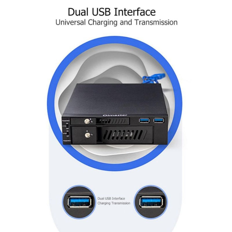 Oimaster MR-6203 Double Bay Optical Drive Hard Drive Box Hard Drive Bracket - Optical Drives Cases by PMC Jewellery | Online Shopping South Africa | PMC Jewellery | Buy Now Pay Later Mobicred