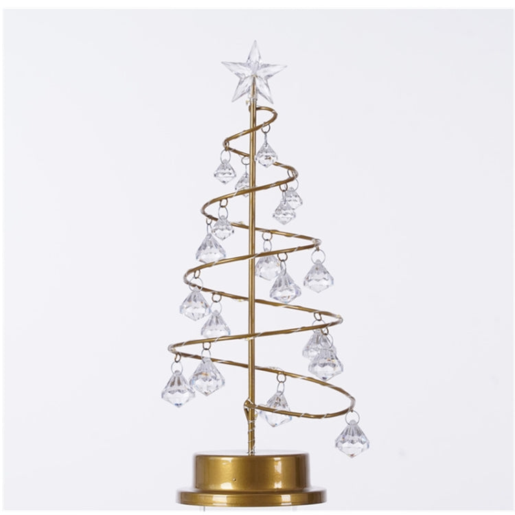 LED Wrought Iron Night Light Crystal Christmas Tree Light Room Decoration Small Table Lamp - free shipping - PMc TechLife - Order now!