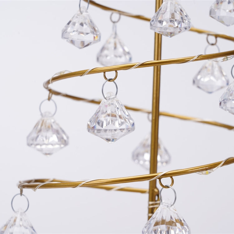 LED Wrought Iron Night Light Crystal Christmas Tree Light Room Decoration Small Table Lamp - free shipping - PMc TechLife - Order now!