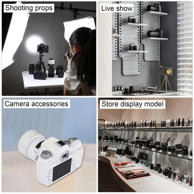 Non-Working Fake Dummy DSLR Camera Model DF Model Room Props Ornaments Display Photo Studio Camera Model Props, Color:White(With Hood) - Camera Model by PMC Jewellery | Online Shopping South Africa | PMC Jewellery | Buy Now Pay Later Mobicred