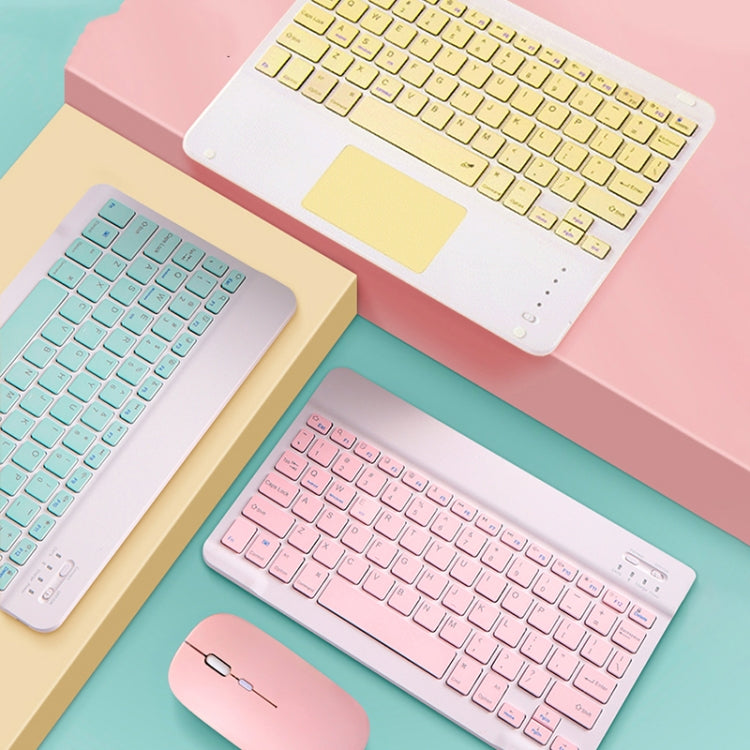 Universal Ultra-Thin Portable Bluetooth Keyboard and Mouse Set For Tablet Phones, Size:10 inch(Yellow Beyboard) - Universal Keyboard by PMC TechLife | Online Shopping South Africa | PMC TechLife