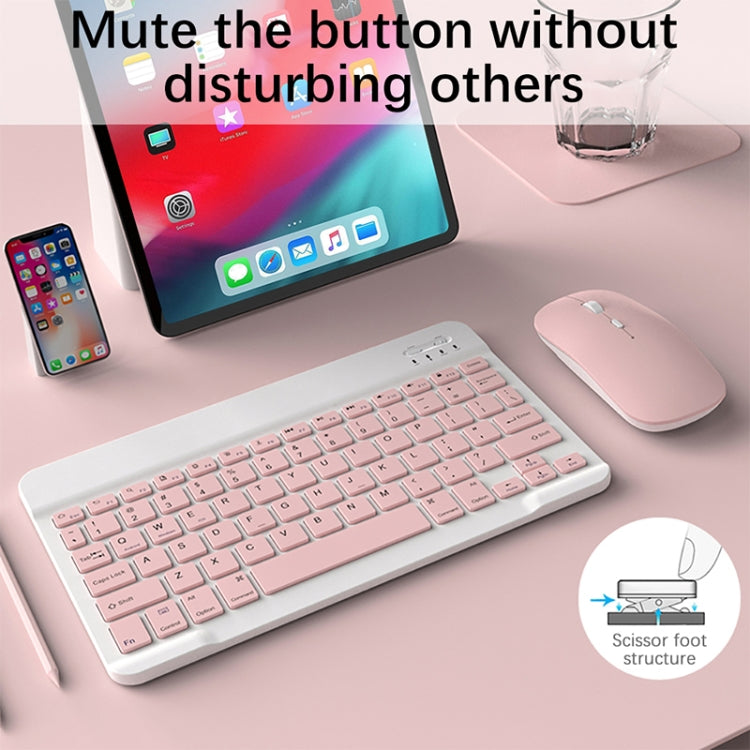 Universal Ultra-Thin Portable Bluetooth Keyboard and Mouse Set For Tablet Phones, Size:10 inch(Green Keyboard) - Universal Keyboard by PMC TechLife | Online Shopping South Africa | PMC TechLife