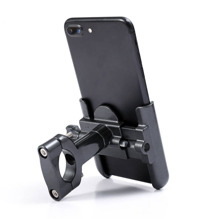 BENGGUO Bicycle Aluminum Alloy Mobile Phone Holder Electric Motorcycle Anti-Vibration Navigation Fixed Mobile Phone Holder Riding Equipment, Style:Handlebar Installation(Titanium) - Holders by BENGGUO | Online Shopping South Africa | PMC Jewellery | Buy Now Pay Later Mobicred