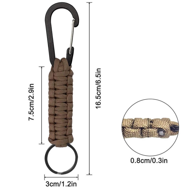 Outdoor Multifunctional Nylon Umbrella Rope Carabiner Key Chain(Army green) - free shipping - PMc TechLife - Order now!