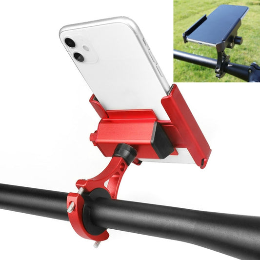 CYCLINGBOX Aluminum Alloy Mobile Phone Holder Bicycle Riding Takeaway Rotatable Metal Mobile Phone Bracket, Style:Handlebar Installation(Red) - Holders by CYCLINGBOX | Online Shopping South Africa | PMC Jewellery | Buy Now Pay Later Mobicred