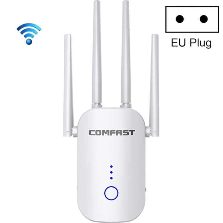 COMFAST CF-WR758AC Dual Frequency 1200Mbps Wireless Repeater 5.8G WIFI Signal Amplifier, EU Plug - Broadband Amplifiers by COMFAST | Online Shopping South Africa | PMC Jewellery | Buy Now Pay Later Mobicred