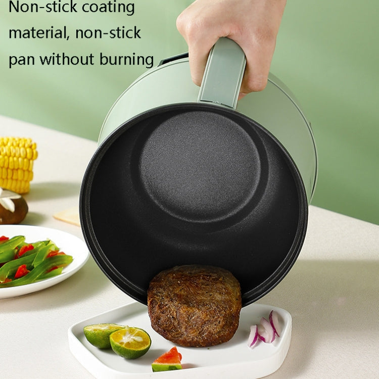 Multi-Function Electric-Cooker Mini Dormitory Student Cooking Rice Stir Frying Non-Stick Pot, 110V US Plug, Colour: White Manual Style with Steaming Grid(1.7L) - free shipping - PMC TechLife - Order now!