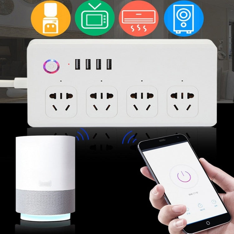 Home Office Wifi Mobile Phone Remote Control Timer Switch Voice Control Power Strip, Line length: 1.5m(UK Plug) - Smart Socket by PMC Jewellery | Online Shopping South Africa | PMC Jewellery | Buy Now Pay Later Mobicred