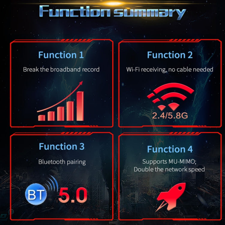COMFAST Gaming Game 3000Mbps Gigabit Dual-Frequency Wireless Desktop Computer PCIE Wireless Network Card, Coverage: AX200 PRO - free shipping - PMC Jewellery - Order now!