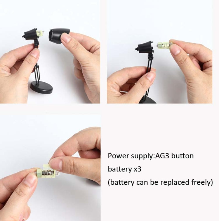 3 PCS Mini LED Desk Lamp Folding Portable Night Light Magnetic Eye Protection Desk Lamp(LD02-Black) - free shipping - PMc TechLife - Order now!