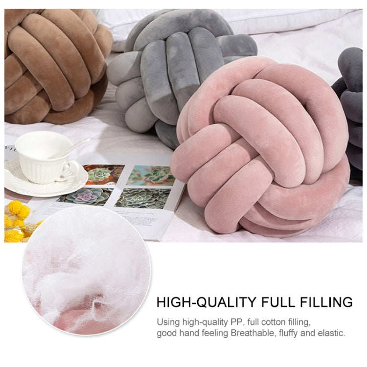 Hand-Made Knotted Ball Pillow, Size: Diameter: 25~30cm(Skin Powder) - free shipping - PMC TechLife - Order now!