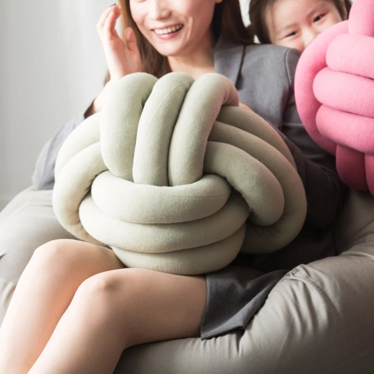 Hand-Made Knotted Ball Pillow, Size: Diameter: 25~30cm(Rose Red) - free shipping - PMC TechLife - Order now!