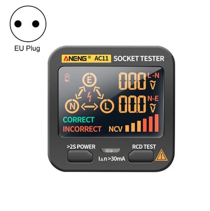 ANENG AC11 Multifunctional Digital Display Socket Tester Electrical Ground Wire Tester(EU Plug) - Current & Voltage Tester by ANENG | Online Shopping South Africa | PMC Jewellery | Buy Now Pay Later Mobicred